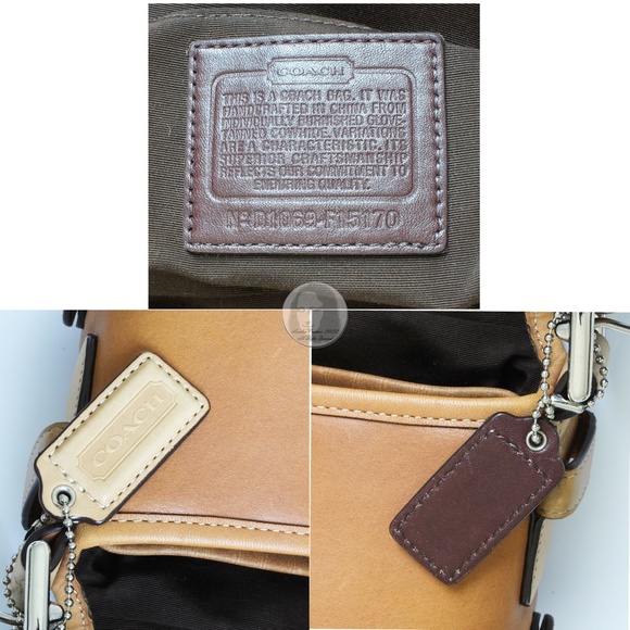 Coach Shoulder Bag Legacy Leather Flap Style F15170 Tan Convertible Cross Body - Picture 12 of 14